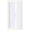 Pricing Entrance doors 1050x2100 mm DOOR KORSA OPTIMUM REHAU BRILLANT RAL 9016 Traffic white two-sided