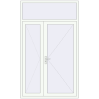 Pricing Entrance doors 1500x2500 mm DOOR KORSA ALU STANDARD 72 RAL 9016 Traffic white two-sided