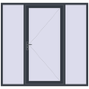 Pricing Entrance doors 2200x2100 mm DOOR KORSA OPTIMUM REHAU BRILLANT ANTHRACITE_GREY_STRUKTURAL two-sided