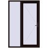 Pricing Entrance doors 1400x2100 mm DOOR KORSA OPTIMUM REHAU BRILLANT BLACK_BROWN two-sided