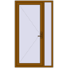 Pricing Entrance doors 1200x2100 mm DOOR OPTIMUM REHAU BRILLANT GOLDEN OAK two-sided