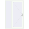 Pricing Entrance doors 1400x2100 mm DOOR KORSA OPTIMUM REHAU BRILLANT RAL 9016 Traffic white two-sided