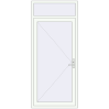 Pricing Entrance doors 1020x2350 mm DOOR KORSA OPTIMUM REHAU BRILLANT RAL 9016 Traffic white two-sided