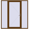 Pricing Entrance doors 2000x2100 mm DOOR KORSA ENERGY-SAVING REHAU SYNEGO WALNUT two-sided