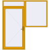 Pricing Entrance doors 2200x2400 mm DOOR KORSA ALU STANDARD 72 RAL 1004 Golden yellow two-sided