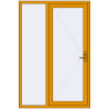 Pricing Entrance doors 1400x2100 mm DOOR KORSA ALU STANDARD 72 RAL 1006 Maize yellow two-sided