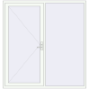 Pricing Entrance doors 2000x2100 mm DOOR KORSA ENERGY-SAVING REHAU SYNEGO RAL 9016 Traffic white two-sided