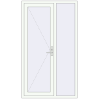Pricing Entrance doors 1200x2100 mm DOOR KORSA OPTIMUM REHAU BRILLANT RAL 9016 Traffic white two-sided
