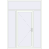 Pricing Entrance doors 1900x2650 mm DOOR KORSA OPTIMUM REHAU BRILLANT RAL 9016 Traffic white two-sided