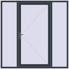 Pricing Entrance doors 2100x2100 mm DOOR KORSA OPTIMUM REHAU BRILLANT ANTHRACITE_GREY_STRUKTURAL two-sided