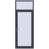 Pricing Entrance doors 1000x2600 mm DOOR KORSA OPTIMUM REHAU BRILLANT ANTHRACITE_GREY_STRUKTURAL two-sided