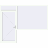 Pricing Entrance doors 2880x2300 mm DOOR KORSA OPTIMUM REHAU BRILLANT RAL 9016 Traffic white two-sided