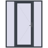 Pricing Entrance doors 1640x2100 mm DOOR KORSA OPTIMUM REHAU BRILLANT ANTHRACITE_GREY_STRUKTURAL two-sided