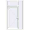 Pricing Entrance doors 1300x2300 mm DOOR KORSA OPTIMUM REHAU BRILLANT RAL 9016 Traffic white two-sided