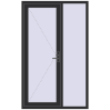 Pricing Entrance doors 1300x2100 mm DOOR KORSA ENERGY-SAVING REHAU SYNEGO ANTHRACITE_GREY_GLATT two-sided
