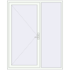Pricing Entrance doors 1700x2100 mm DOOR KORSA ALU STANDARD 72 RAL 9016 Traffic white two-sided