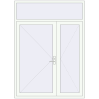 Ustalenie cen Drzwi zewnętrzne 1700x2350 mm DOOR KORSA ALU STANDARD 72 RAL 9016 Traffic white dwustronny