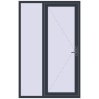 Ustalenie cen Drzwi zewnętrzne 1400x2200 mm DOOR KORSA OPTIMUM REHAU BRILLANT ANTHRACITE_GREY_STRUKTURAL dwustronny