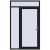 Pricing Entrance doors 1400x2300 mm DOOR KORSA OPTIMUM REHAU BRILLANT BLACK_COOL_110L-2 two-sided