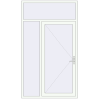 Pricing Entrance doors 1450x2500 mm DOOR KORSA OPTIMUM REHAU BRILLANT RAL 9016 Traffic white two-sided