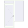 Pricing Entrance doors 1800x2410 mm DOOR KORSA ENERGY-SAVING REHAU SYNEGO RAL 9016 Traffic white two-sided