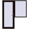 Pricing Entrance doors 1800x2100 mm DOOR KORSA ENERGY-SAVING REHAU SYNEGO BLACK_BROWN two-sided