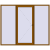 Pricing Entrance doors 2600x2150 mm DOOR KORSA ENERGY-SAVING REHAU SYNEGO GOLDEN OAK two-sided