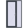 Pricing Entrance doors 1200x2100 mm DOOR KORSA ENERGY-SAVING REHAU SYNEGO ANTHRACITE_GREY_STRUKTURAL external