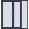 Pricing Entrance doors 2000x2100 mm DOOR KORSA OPTIMUM REHAU BRILLANT ANTHRACITE_GREY_STRUKTURAL two-sided