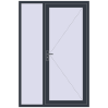 Pricing Entrance doors 1400x2100 mm DOOR KORSA OPTIMUM REHAU BRILLANT ANTHRACITE_GREY_STRUKTURAL two-sided