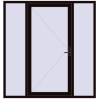 Pricing Entrance doors 2000x2100 mm DOOR KORSA OPTIMUM REHAU BRILLANT BLACK_BROWN external