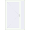Pricing Entrance doors 1400x2100 mm DOOR KORSA ALU STANDARD 72 RAL 9016 Traffic white two-sided