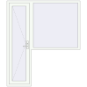 Pricing Entrance doors 1800x2100 mm DOOR KORSA OPTIMUM REHAU BRILLANT RAL 9016 Traffic white two-sided