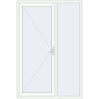 Pricing Entrance doors 1600x2390 mm DOOR KORSA ENERGY-SAVING REHAU SYNEGO RAL 9016 Traffic white two-sided