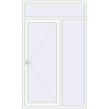 Pricing Entrance doors 1500x2500 mm DOOR KORSA ENERGY-SAVING REHAU SYNEGO RAL 9016 Traffic white two-sided