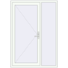 Ustalenie cen Drzwi zewnętrzne 1400x2000 mm DOOR KORSA ENERGY-SAVING REHAU SYNEGO RAL 9016 Traffic white dwustronny