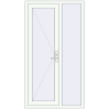Pricing Entrance doors 1100x2000 mm DOOR KORSA ALU STANDARD 72 RAL 9016 Traffic white two-sided