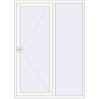 Pricing Entrance doors 1600x2200 mm DOOR KORSA OPTIMUM REHAU BRILLANT RAL 9016 Traffic white two-sided