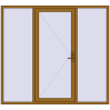 Pricing Entrance doors 2300x2100 mm DOOR KORSA ENERGY-SAVING REHAU SYNEGO LIGHT_OAK two-sided