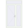 Pricing Entrance doors 1400x2380 mm DOOR KORSA OPTIMUM REHAU BRILLANT RAL 9016 Traffic white two-sided
