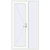 Pricing Entrance doors 1150x2100 mm DOOR KORSA OPTIMUM REHAU BRILLANT RAL 9016 Traffic white two-sided