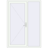 Pricing Entrance doors 1500x2100 mm DOOR KORSA OPTIMUM REHAU BRILLANT RAL 9016 Traffic white two-sided