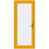 Ustalenie cen Drzwi zewnętrzne 900x2100 mm DOOR ALU STANDARD 72 RAL 1003 Signal yellow dwustronny