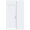 Ustalenie cen Drzwi zewnętrzne 1400x2300 mm DOOR KORSA OPTIMUM REHAU BRILLANT RAL 9016 Traffic white dwustronny