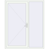 Pricing Entrance doors 1750x2150 mm DOOR KORSA ENERGY-SAVING REHAU SYNEGO RAL 9016 Traffic white two-sided