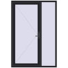 Pricing Entrance doors 1500x2200 mm DOOR KORSA ENERGY-SAVING REHAU SYNEGO BLACK_ULTI-MATT two-sided