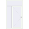 Pricing Entrance doors 1450x2500 mm DOOR KORSA OPTIMUM REHAU BRILLANT RAL 9016 Traffic white two-sided