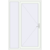 Pricing Entrance doors 1400x2100 mm DOOR KORSA ENERGY-SAVING REHAU SYNEGO RAL 9016 Traffic white two-sided