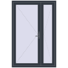Pricing Entrance doors 1400x2100 mm DOOR KORSA OPTIMUM REHAU BRILLANT ANTHRACITE_GREY_STRUKTURAL two-sided