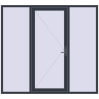 Pricing Entrance doors 2300x2100 mm DOOR KORSA ENERGY-SAVING REHAU SYNEGO ANTHRACITE_GREY_STRUKTURAL two-sided